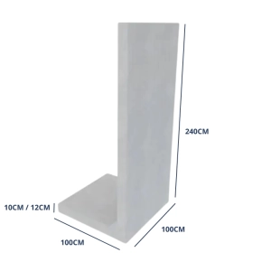 Mur Ogrodzeniowy 240cmx100cm Beton Architektoniczny